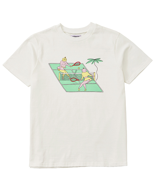 PUNYUS（プニュズ）の「テニスTシャツ（Tシャツ/カットソー・レディース・ホワイト/ピンク・1/2/4/3）」の5枚目の写真