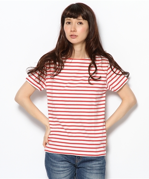 coen（コーエン）の「バスクボーダー半袖カットソー13SS（Tシャツ/カットソー・レディース・レッド/イエロー/ケリー/コバルトブルー・MEDIUM/LARGE）」の4枚目の写真