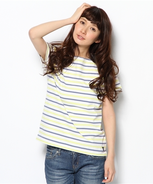 coen（コーエン）の「バスクボーダー半袖カットソー13SS（Tシャツ/カットソー・レディース・レッド/イエロー/ケリー/コバルトブルー・MEDIUM/LARGE）」の3枚目の写真
