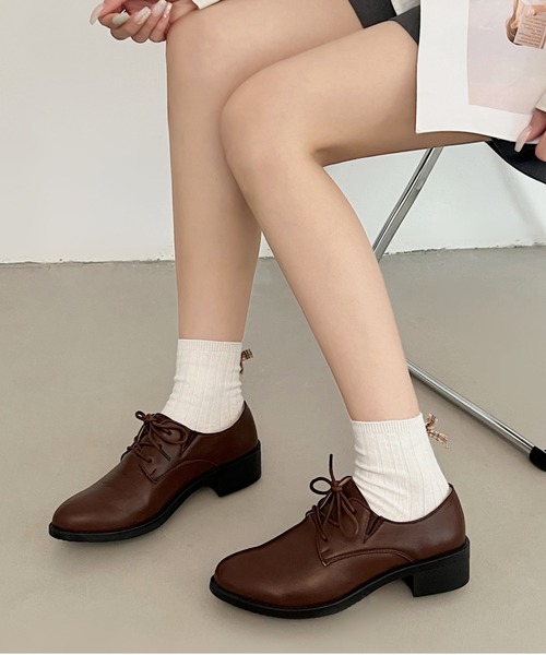 Shoes in Closet（シューズインクローゼット）の「超軽量 マニッシュ オックスフォード シューズ 7633（ドレスシューズ・レディース・ブラック/ブラック系その他/アイボリー/ブラック系その他2/ダークブラウン/ブラウン系その他・S/M/L/LL/XS/XXL/4L/3L/5L/6L）」の17枚目の写真