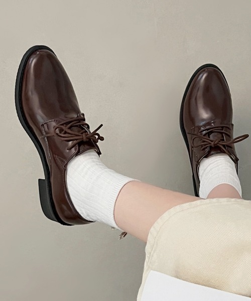 Shoes in Closet（シューズインクローゼット）の「超軽量 マニッシュ オックスフォード シューズ 7633（ドレスシューズ・レディース・ブラック/ブラック系その他/アイボリー/ブラック系その他2/ダークブラウン/ブラウン系その他・S/M/L/LL/XS/XXL/4L/3L/5L/6L）」の19枚目の写真