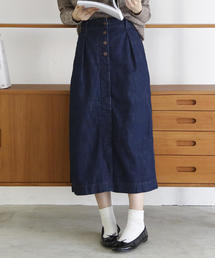 coen | USAコットンデニムロングスカート(デニムスカート)