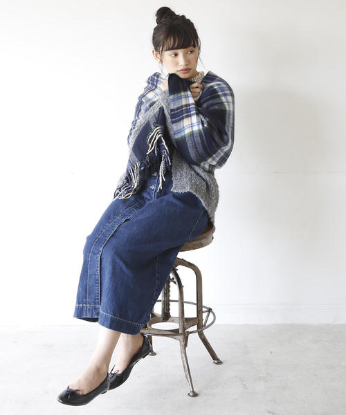 coen（コーエン）の「【追加生産】USAコットンデニムロングスカート（デニムスカート・レディース・ブルー/ネイビー・MEDIUM/LARGE）」の9枚目の写真