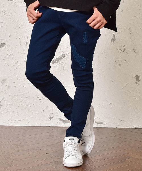 MinoriTY（マイノリティ）の「【ストレッチツイルダメージスーパースキニーパンツ（ロング）】（その他パンツ・メンズ・ホワイト/ライトグレー/ブラック/ベージュ/ネイビー/カーキ・S/M/L/XL）」の6枚目の写真