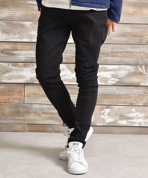 MinoriTY（マイノリティ）の「【ストレッチツイルダメージスーパースキニーパンツ（ロング）】（その他パンツ・メンズ・ホワイト/ライトグレー/ブラック/ベージュ/ネイビー/カーキ・S/M/L/XL）」の3枚目の写真