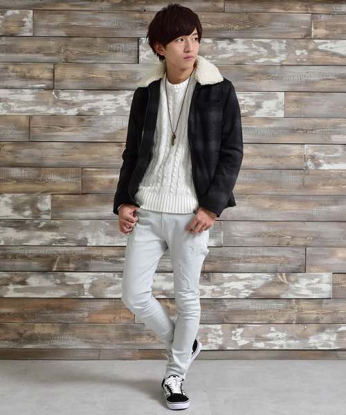 MinoriTY（マイノリティ）の「【ストレッチツイルダメージスーパースキニーパンツ（ロング）】（その他パンツ・メンズ・ホワイト/ライトグレー/ブラック/ベージュ/ネイビー/カーキ・S/M/L/XL）」の9枚目の写真