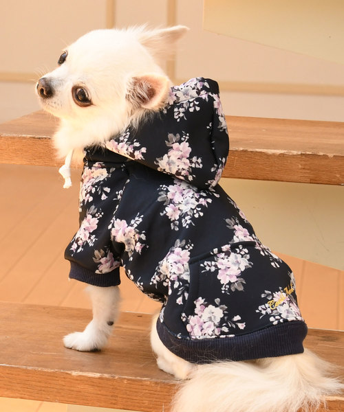 セール Mcbee セシルマクビーフラワープリントパーカー 犬服 ドッグウェア ペットグッズ Cecil ペットグッズ 雑貨 ホビー スポーツ Cecil Mcbee セシルマクビー のファッション