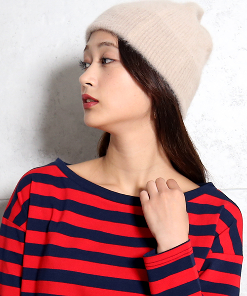 n'ee-ne(ネーネ)の「cotton ボーダーカットソー(Tシャツ/カットソー・レディース・ネイビー/グレー/レッド/グリーン/ブラック×ホワイト/ホワイト×ネイビー・M/L)」の8枚目の写真