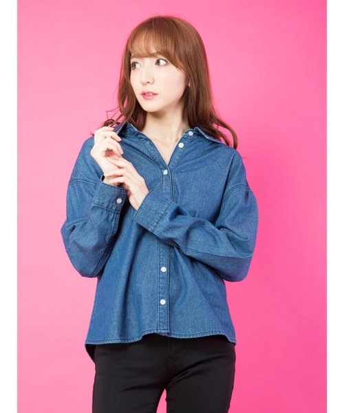 Cecil Mcbee セシルマクビー の 背中スピンドルデニムシャツ シャツ ブラウス Wear