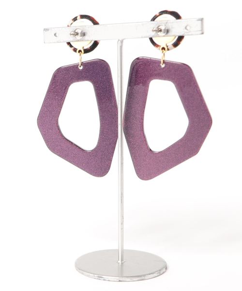 LOWRYS FARM（ローリーズファーム）の「ヒョウ＊ダエンピアス　818338（ピアス（両耳用）・レディース・グリーン/パープル/ブラウン・FREE）」の4枚目の写真