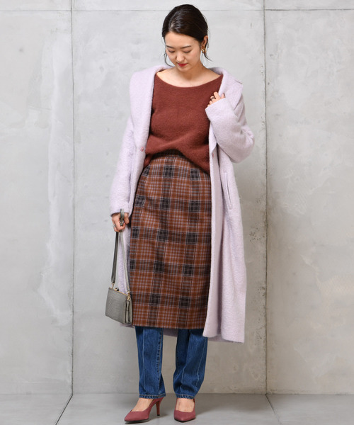 DouDou（ドゥドゥ）の「ラクーンボートプルオーバー（ニット/セーター・レディース・ブラック/ボルドー/モカ・FREE）」の4枚目の写真