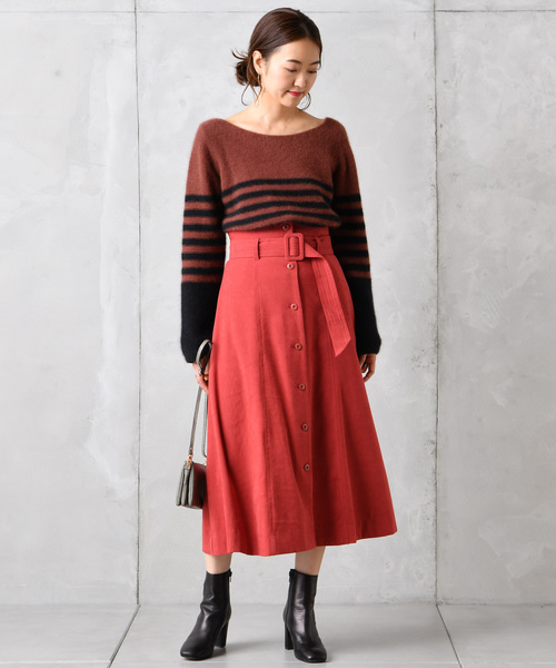 DouDou（ドゥドゥ）の「ラクーンボートプルオーバー（ニット/セーター・レディース・ブラック/ボルドー/モカ・FREE）」の16枚目の写真