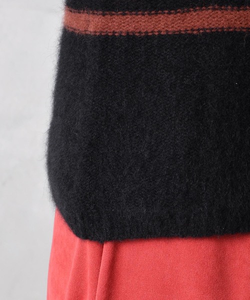 DouDou（ドゥドゥ）の「ラクーンボートプルオーバー（ニット/セーター・レディース・ブラック/ボルドー/モカ・FREE）」の15枚目の写真