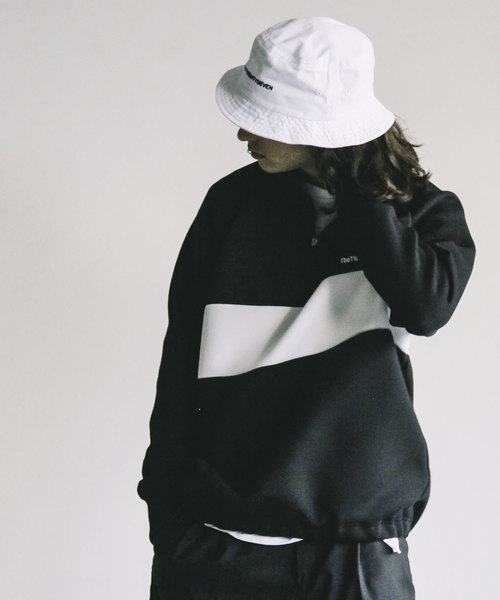 THE TWENTYSEVEN（ザ トゥエンティーセブン）の「【The TWENTY SEVEN】DOUBLE KNIT STAND HALF ZIP JKT:ダブルニット スタンドハーフジップ アノラック ジャケット（ブルゾン・メンズ・ブラック/ネイビー・44/46/48）」の4枚目の写真
