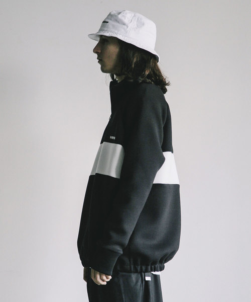 THE TWENTYSEVEN（ザ トゥエンティーセブン）の「【The TWENTY SEVEN】DOUBLE KNIT STAND HALF ZIP JKT:ダブルニット スタンドハーフジップ アノラック ジャケット（ブルゾン・メンズ・ブラック/ネイビー・44/46/48）」の14枚目の写真