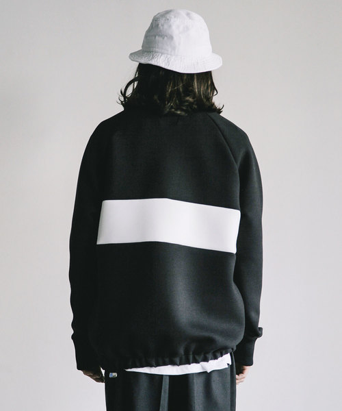 THE TWENTYSEVEN（ザ トゥエンティーセブン）の「【The TWENTY SEVEN】DOUBLE KNIT STAND HALF ZIP JKT:ダブルニット スタンドハーフジップ アノラック ジャケット（ブルゾン・メンズ・ブラック/ネイビー・44/46/48）」の15枚目の写真