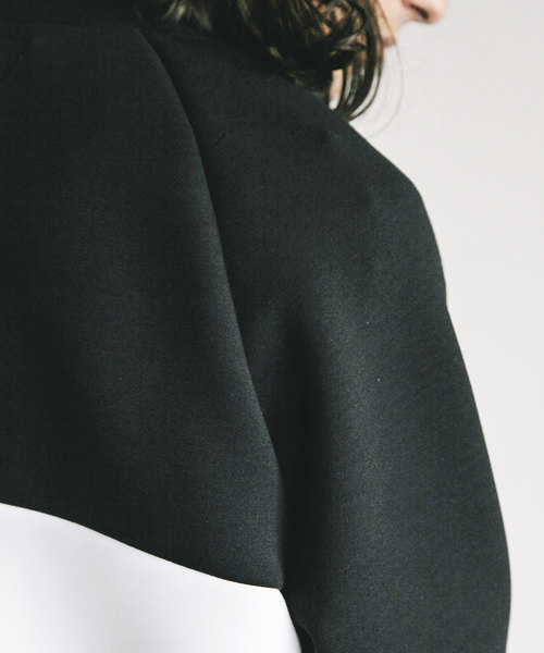 THE TWENTYSEVEN（ザ トゥエンティーセブン）の「【The TWENTY SEVEN】DOUBLE KNIT STAND HALF ZIP JKT:ダブルニット スタンドハーフジップ アノラック ジャケット（ブルゾン・メンズ・ブラック/ネイビー・44/46/48）」の16枚目の写真