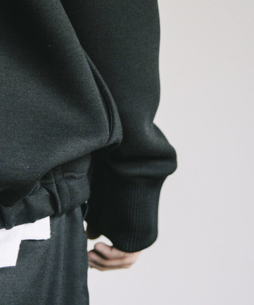 THE TWENTYSEVEN（ザ トゥエンティーセブン）の「【The TWENTY SEVEN】DOUBLE KNIT STAND HALF ZIP JKT:ダブルニット スタンドハーフジップ アノラック ジャケット（ブルゾン・メンズ・ブラック/ネイビー・44/46/48）」の17枚目の写真