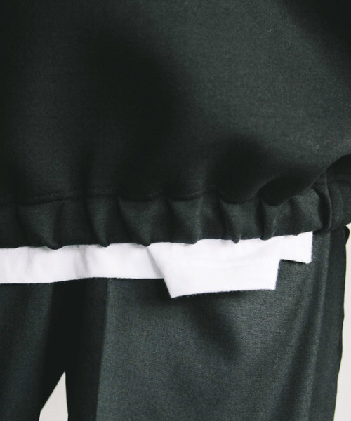 THE TWENTYSEVEN（ザ トゥエンティーセブン）の「【The TWENTY SEVEN】DOUBLE KNIT STAND HALF ZIP JKT:ダブルニット スタンドハーフジップ アノラック ジャケット（ブルゾン・メンズ・ブラック/ネイビー・44/46/48）」の18枚目の写真