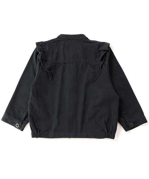 devirock（デビロック）の「肩フリルノーカラーミリタリージャケット（ミリタリージャケット・キッズ・ブラック/カーキ・100cm/110cm/120cm/130cm/140cm/150cm/160cm）」の11枚目の写真