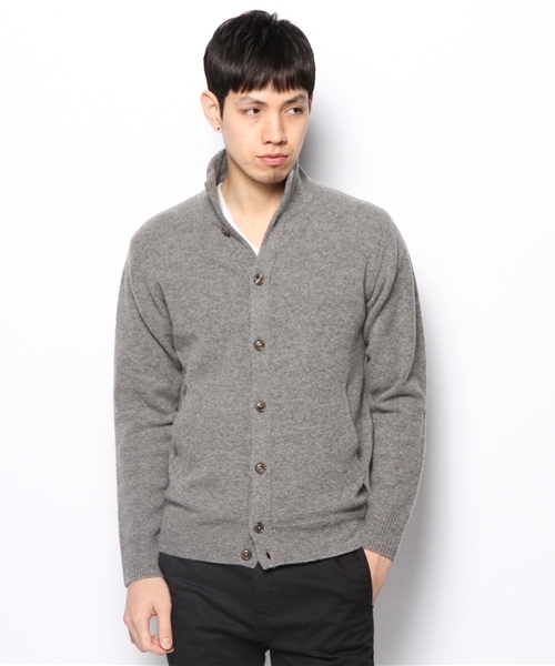 EDIFICE（エディフィス）の「メリノウールスタンドカーディガン（カーディガン/ボレロ・メンズ・グレー/ホワイト/グリーン/ネイビー/サックスブルー/ボルドー・44/48/46）」の3枚目の写真