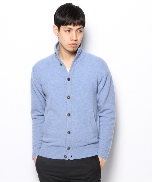 EDIFICE（エディフィス）の「メリノウールスタンドカーディガン（カーディガン/ボレロ・メンズ・グレー/ホワイト/グリーン/ネイビー/サックスブルー/ボルドー・44/48/46）」の5枚目の写真