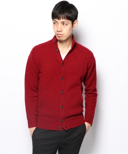 EDIFICE（エディフィス）の「メリノウールスタンドカーディガン（カーディガン/ボレロ・メンズ・グレー/ホワイト/グリーン/ネイビー/サックスブルー/ボルドー・44/48/46）」の6枚目の写真