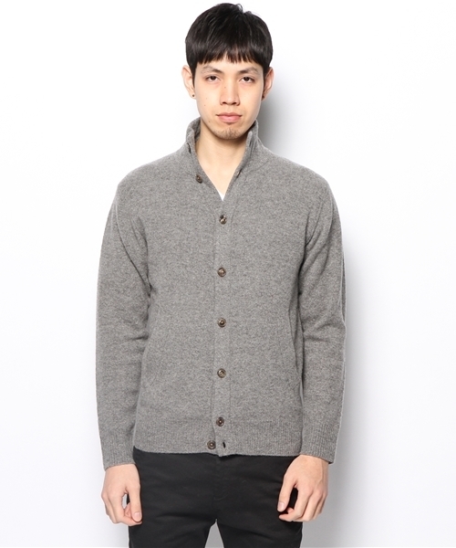 EDIFICE（エディフィス）の「メリノウールスタンドカーディガン（カーディガン/ボレロ・メンズ・グレー/ホワイト/グリーン/ネイビー/サックスブルー/ボルドー・44/48/46）」の7枚目の写真