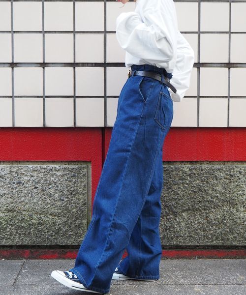 tiptop(ティップトップ)の「ベルト付き切り替えパンツ(その他パンツ・レディース・ベージュ/グレイッシュベージュ/ブルー/ネイビー/サックスブルー/アイボリー・FREE)」の21枚目の写真