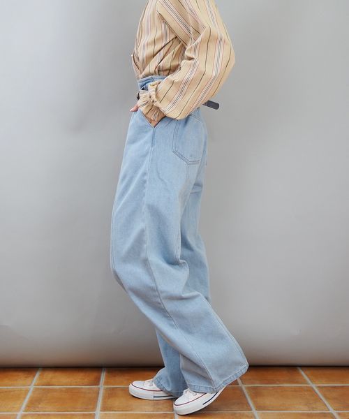 tiptop(ティップトップ)の「ベルト付き切り替えパンツ(その他パンツ・レディース・ベージュ/グレイッシュベージュ/ブルー/ネイビー/サックスブルー/アイボリー・FREE)」の9枚目の写真