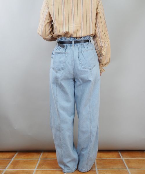 tiptop(ティップトップ)の「ベルト付き切り替えパンツ(その他パンツ・レディース・ベージュ/グレイッシュベージュ/ブルー/ネイビー/サックスブルー/アイボリー・FREE)」の10枚目の写真