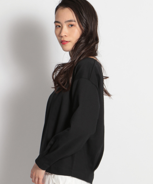 niko and...(ニコアンド)の「機能付きポンチプルオーバー(Tシャツ/カットソー・レディース・ホワイト/ブラック/オフホワイト/ライトグリーン/マスタード・MEDIUM/LARGE)」の4枚目の写真