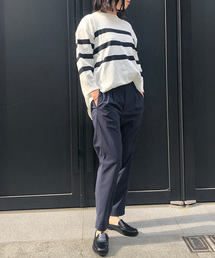 Munich | コットンタッチUVカットニット七分袖クルーネックプルオーバー(ニット/セーター)