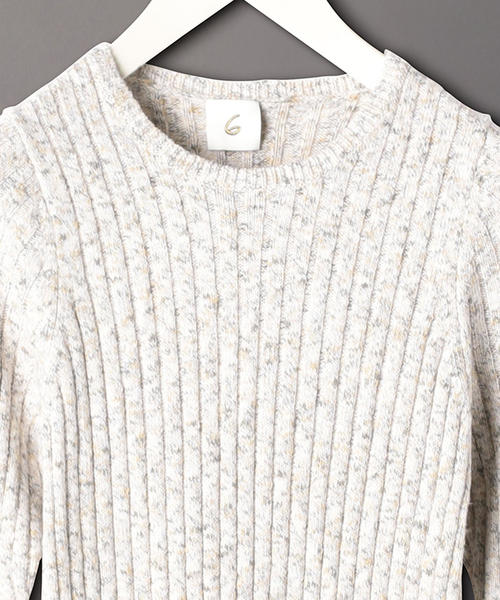 美品☆6 ROKU ロク ケーブルハイネックニット ゆったり アイボリー系 6（ロク）の「＜6(ROKU)＞CABLE HIGH NECK KNIT/ニット（ニット