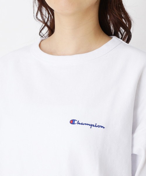 Champion(チャンピオン)の「Champion Tシャツワンピース(ワンピース・レディース・オフホワイト/ブラック・02)」の8枚目の写真