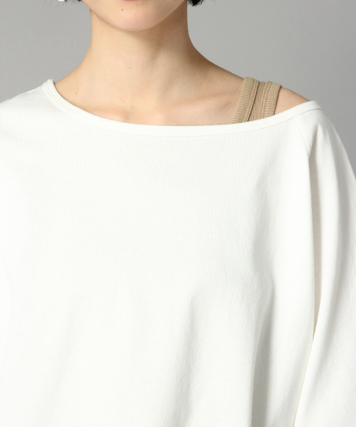 LOWRYS FARM（ローリーズファーム）の「ワンショルＴＥＥ　832504（Tシャツ/カットソー・レディース・オフホワイト/ホワイト×ブラック/チャコールグレー/パープル・FREE）」の10枚目の写真