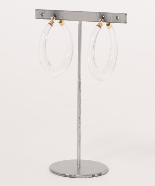 LOWRYS FARM(ローリーズファーム)の「クリアリングピアス 839613(ピアス(両耳用)・レディース・ブラウン/その他・FREE)」の2枚目の写真