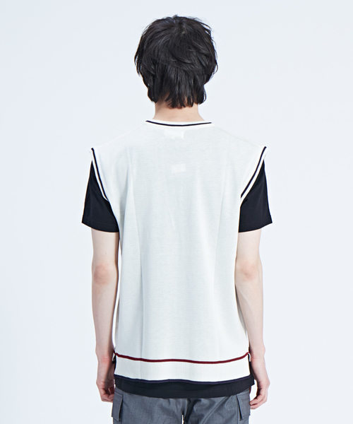 ABAHOUSE（アバハウス）の「【WEB別注】クルーネックベスト（ニット/セーター・メンズ・ホワイト/ネイビー/ブラック・46/48）」の10枚目の写真