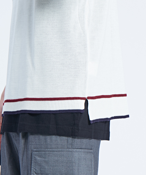 ABAHOUSE（アバハウス）の「【WEB別注】クルーネックベスト（ニット/セーター・メンズ・ホワイト/ネイビー/ブラック・46/48）」の6枚目の写真