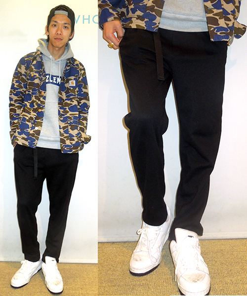 WHO'S WHO gallery（フーズフーギャラリー）の「リラックスジャージー（スラックス・メンズ・ブラック/ネイビー/グレー・FREE）」の2枚目の写真