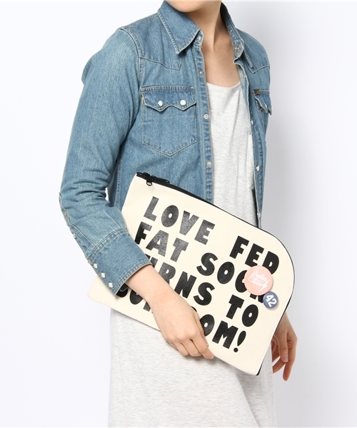 Another Edition（アナザーエディション）の「AE LOVE FED CLT ◆（クラッチバッグ・レディース・オフホワイト/イエロー/ライトブルー・フリー）」の14枚目の写真