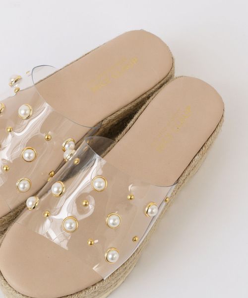 one after another NICE CLAUP（ワンアフターアナザーナイスクラップ）の「厚底フラットサンダル（サンダル・レディース・ブラウン/ゴールド/クリア・SMALL/MEDIUM/LARGE）」の5枚目の写真