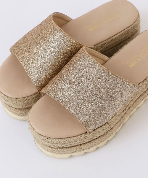 one after another NICE CLAUP（ワンアフターアナザーナイスクラップ）の「厚底フラットサンダル（サンダル・レディース・ブラウン/ゴールド/クリア・SMALL/MEDIUM/LARGE）」の20枚目の写真