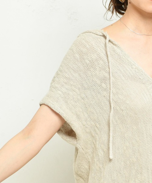 DouDou（ドゥドゥ）の「ボーダーニットワンピース（ワンピース・レディース・ベージュ/オフホワイト・FREE）」の11枚目の写真