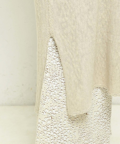 DouDou（ドゥドゥ）の「ボーダーニットワンピース（ワンピース・レディース・ベージュ/オフホワイト・FREE）」の15枚目の写真