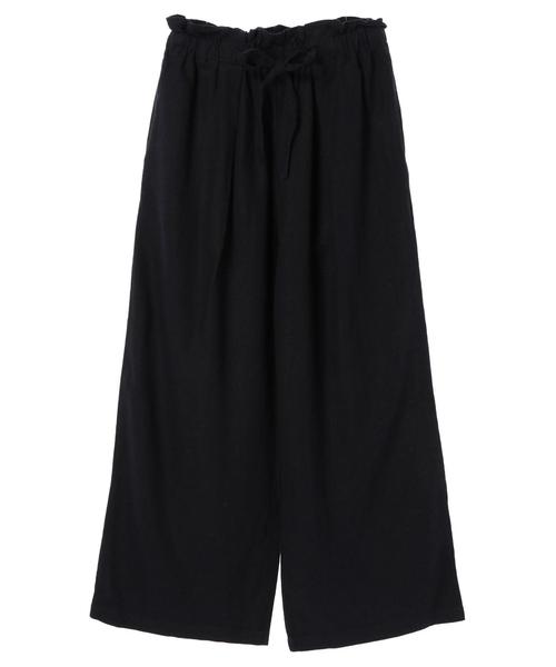 AMERICAN HOLIC（アメリカンホリック）の「麻混バックポケットワイドパンツ（その他パンツ・レディース・キャメル/ストライプ/チャコールグレー/ベージュ/ブルー/ネイビー・L/M）」の11枚目の写真