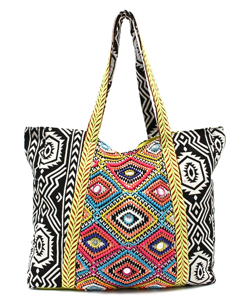 ROSE BUD(ローズバッド)の「(FF BAGS)FF2659 BEADED LARGE TOTE BAG(トートバッグ・レディース・マルチ・ONE SIZE)」の1枚目の写真