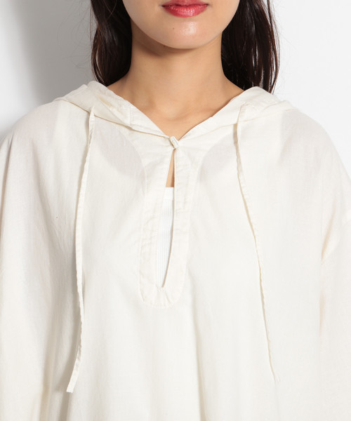 niko and...（ニコアンド）の「フーディービッグワンピース（ワンピース・レディース・ブラック/オフホワイト/モカ・FREE）」の10枚目の写真