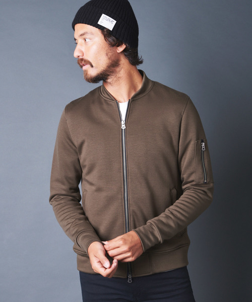 Magine(マージン)の「LY/PE DOUBLE KNIT MA-1 BLOUSON ダブルニットMA-1ブルゾン(MA-1・メンズ・ブラック/オリーブ/ネイビー・44/46/48)」の8枚目の写真