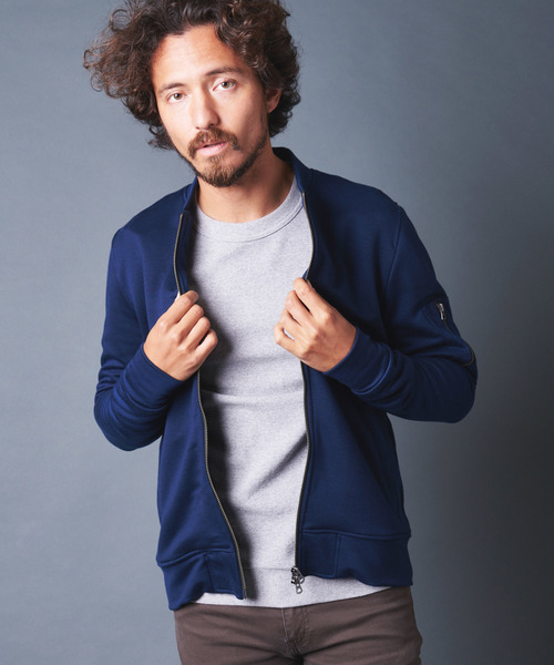 Magine(マージン)の「LY/PE DOUBLE KNIT MA-1 BLOUSON ダブルニットMA-1ブルゾン(MA-1・メンズ・ブラック/オリーブ/ネイビー・44/46/48)」の12枚目の写真